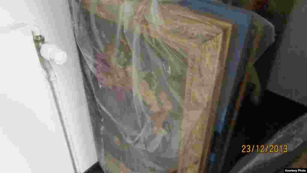 Many of the paintings found in Karimova's Geneva home were wrapped lightly in plastic and stored in a humid attic.&nbsp;