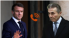 ემანუელ მაკრონი (მარცხნივ) და ბიძინა ივანიშვილი