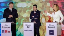 Crin Antonescu, Nicușor Dan și Elena Lasconi, candidații care au participat la dezbaterea organizată de televiziunea Digi24.