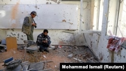 یکی از صنف های پوهنتون کابل پس از حمله مهاجمان مسلح