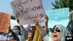 Hundreds of women took to streets across Pakistan on September 12, protesting the gang rape of a woman in front of her two children near the eastern city of Lahore late on September 9. 
