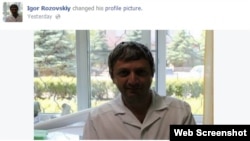 A screen grab of the Facebook profile picture of "Igor Rozovskiy," who claims to be a 39-year-old doctor from Odesa.