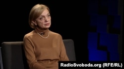 Алена Іваноўская ў часе інтэрвію Свабодзе