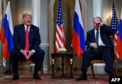 Президент США Дональд Трамп і очільник Росії Володимир Путін перед двосторонньою зустріччю. Фінляндія, Гельсінкі, 16 липня 2018 року