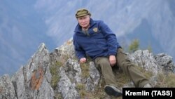 Russian President Vladimir Putin is shown spending his vacation in the Siberian taiga on October 7.
