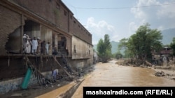 وروستیو سېلابونو د خیبر پښتونخوا بونېر ضلع تر ټولو سخته ځپلې ده - د اګست ۱۶مې انځور.