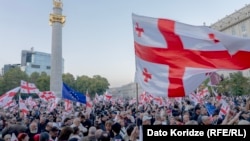 Тбилисидеги митинг. 4-октябрь, 2025-жыл.